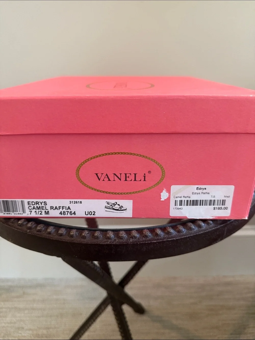 VANELI Gold Studded EDRYS Raffia Platform Sandal NWT SIZE 7.5 medium $115